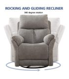 ANJ Swivel Rocker Fabric Recliner Chair